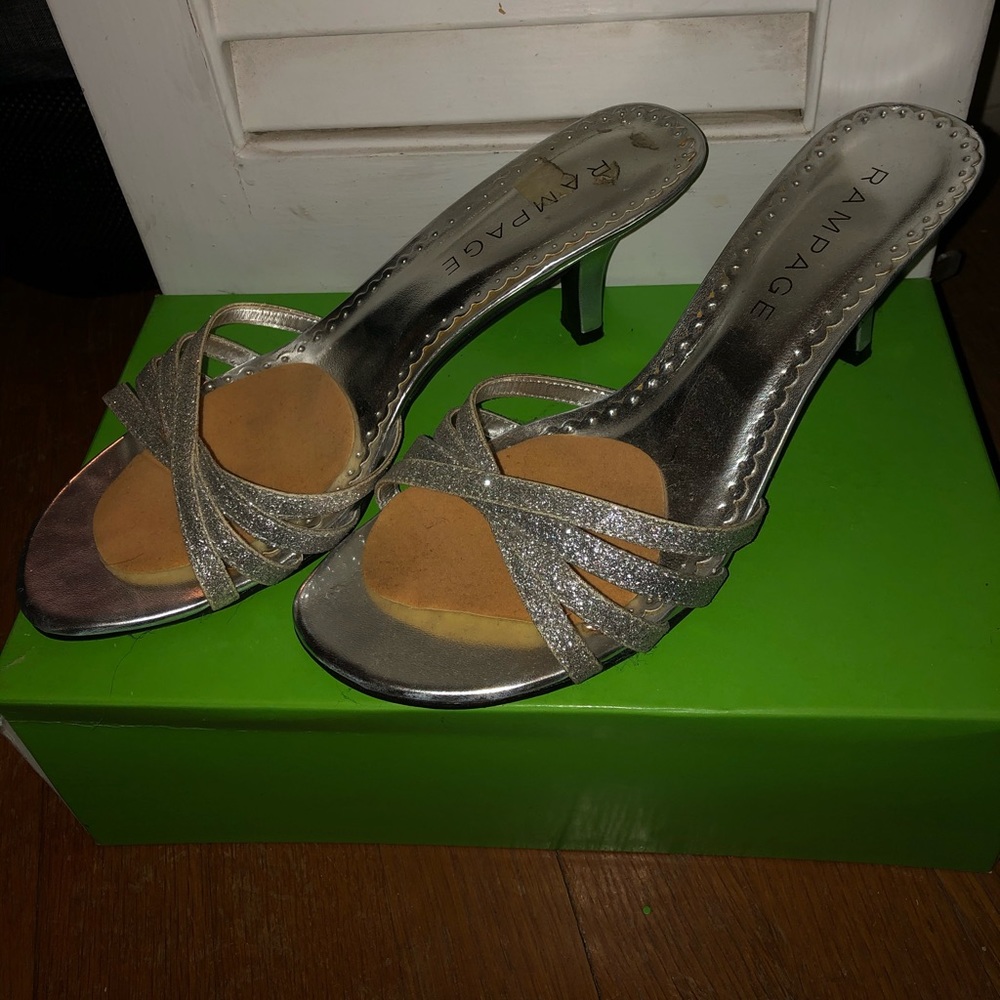 Glitter Open Toe Heel